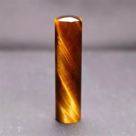 そらのハンコ工房 宝石印鑑 タイガーアイ斜め(13.5×60mm)【配送不可地域：離島】【1295814】