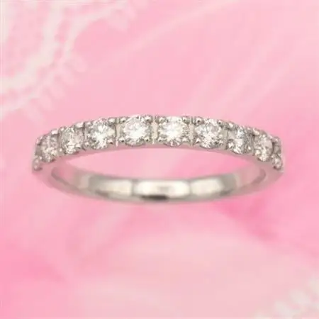 PT900 0.5ct 一文字ダイヤモンドリング　#8　HR-009178【配送不可地域：離島・沖縄県】【1401064】