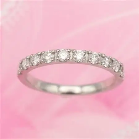 PT900 1.0ct 一文字ダイヤモンドリング　#14　HR-009179【配送不可地域：離島・沖縄県】【1401073】