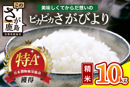 令和7年産 佐賀県産 さがびより 10kg 白米《からだ想いのピカピカさがびより》ふるさと納税 米 お米 新米 精米 国産 佐賀県 鹿島市 ふるさと 人気 送料無料 D-284
