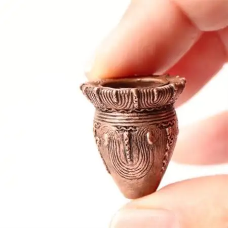 【Do_goods】縄文時代の造形美を現代に　純銅製の大型深鉢形土器ミニオブジェ　659-298【配送不可地域：離島】【1490538】