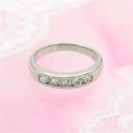 PT900 0.48ct 一文字ダイヤモンド リング　#12　HR-009152【配送不可地域：離島・沖縄県】【1510047】