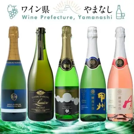 上質な泡を山梨から スパークリングワイン 5本セット【配送不可地域：離島】【1607487】