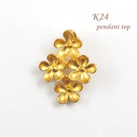 【山梨県】【ジュエリー】K24 pure gold flower/フラワー ペンダントトップ【配送不可地域：離島・沖縄県】【1643639】