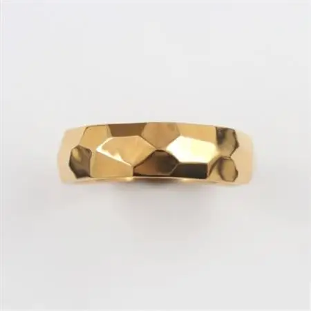 【山梨県】【ジュエリー】K24 pure gold /槌目デザイン リング 12号【配送不可地域：離島・沖縄県】【1645039】