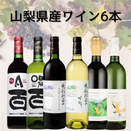 山梨県産ワイン6本セット　043【配送不可地域：離島】【1682291】