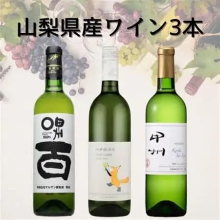 山梨県産甲州ワイン3本セット(1)　044【配送不可地域：離島】【1682346】