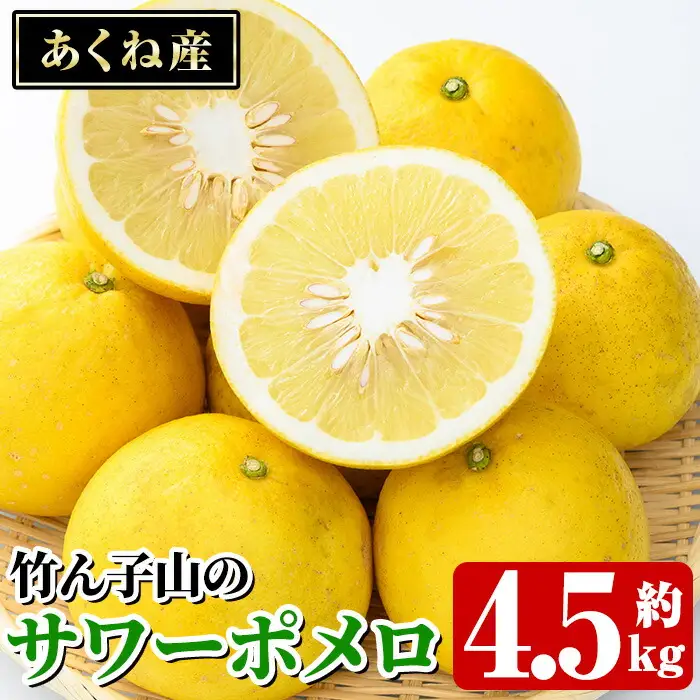 ＜先行予約受付中！2027年1月上旬以降順次発送予定＞竹ん子山のサワーポメロ(約4.5kg) 国産 鹿児島県産 阿久根産 柑橘 果物 フルーツ 果実 期間限定 【竹ん子山】akn097-12