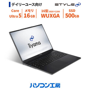 パソコン工房 4年間物損保証 16型ノートPC Core Ultra 5/SSD/No.404