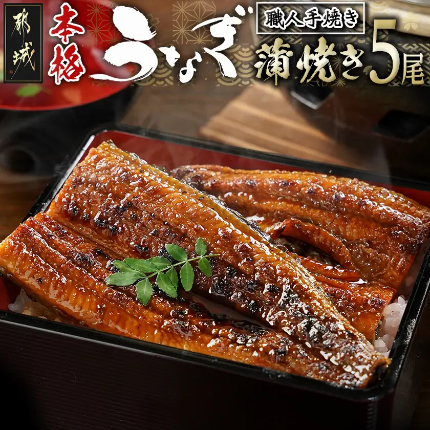 職人手焼きの本格うなぎ蒲焼き5尾〔32-33-003-5〕_(都城市) うなぎ 蒲焼き 5尾 たれ 鰻 かば焼き
