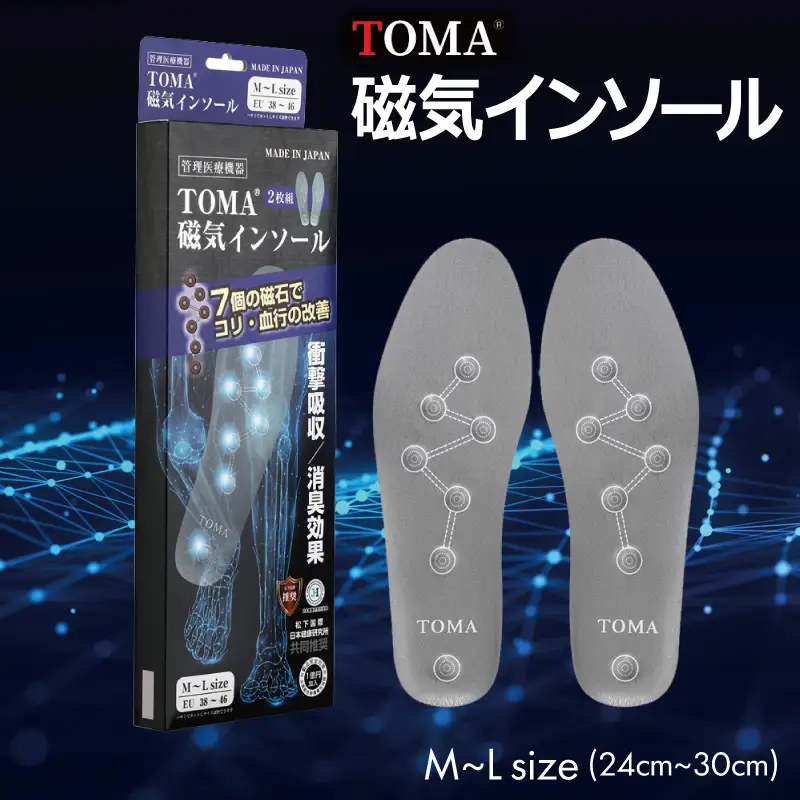 TOMA磁気インソールM～Lsize（24cm～30cm）