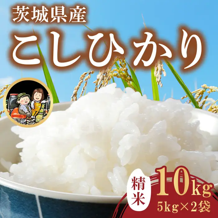 742 茨城県産 こしひかり 10kg (5kg×2袋) 令和7年産 精米【米農家もろちゃん】