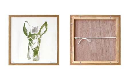 BLUCANARI ブルカナリ GREEN DOE （ ABC-05 ） インテリア アート ハンドメイド シリアルナンバー 直筆サイン入り 絵画 絵 デザイン 限定