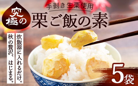 栗ご飯の素 5袋 国産 冷凍 生栗そのまま | 栗ご飯