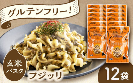 玄米パスタ フジッリ12袋セット / 玄米 パスタ 特産品 熊本【株式会社熊本玄米研究所】[BHAF039]