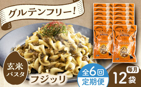【全6回定期便】玄米パスタ フジッリ12袋セット / 玄米 パスタ 特産品 熊本【株式会社熊本玄米研究所】[BHAF041]