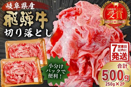 飛騨牛切り落とし500ｇ（250ｇ×2）【0016-017-1w】