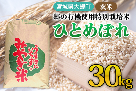 令和7年産 郷の有機使用特別栽培米 ひとめぼれ 玄米 30kg [0296]