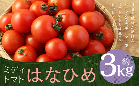 【 7月～11月発送不可 】 ミディトマト はなひめ 3kg 中玉 トマト 福岡県産