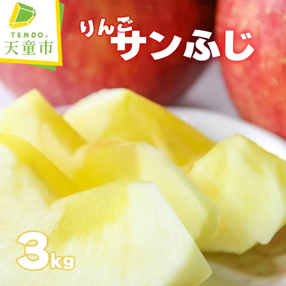 りんご ( サンふじ ) 3kg フルーツ 果物 山形 08-04-011