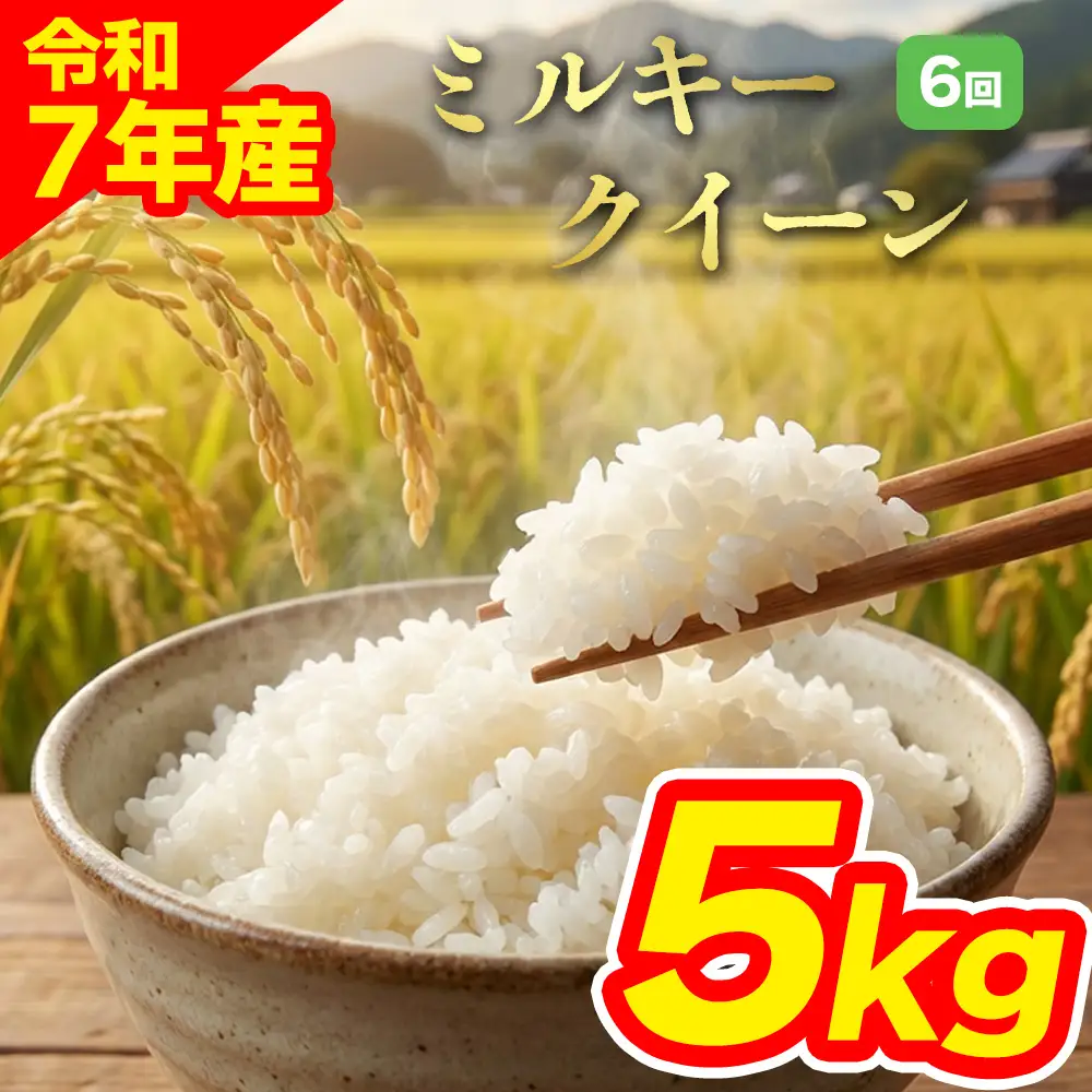 【定期便全6回】特別栽培米 ミルキークイーン5kg（アグロスタイル） 白米 米 阿蘇市