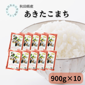 秋田県産あきたこまち　小袋900g　10袋セット