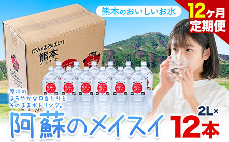 【12ヶ月定期便】天然水  阿蘇のメイスイ 2L 12本 |丸富産業