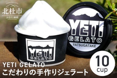 八ヶ岳の旬をお届け!!素材本来の味にこだわった 手作りジェラート(120ml×10)　ジェラート アイス 手作りジェラート ジャージー牛乳 フルーツ 旬の食材 10cup 詰め合わせ 人気 YETI GELATO バレンタイン チョコ以外 ホワイトデー お返し [h076]