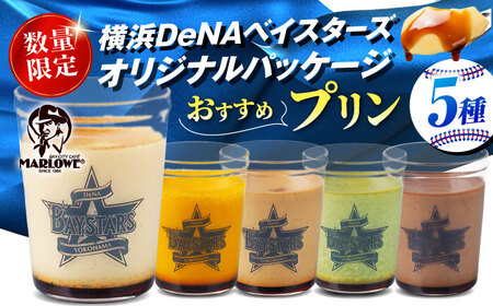 【数量限定500セット】横浜DeNAベイスターズパッケージ おすすめプリン 5個セット【マーロウ】[AKAF141] AKIF