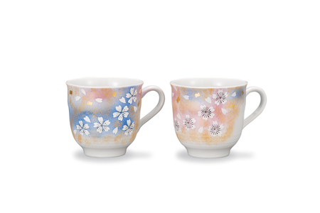 ペアマグカップ　花の舞