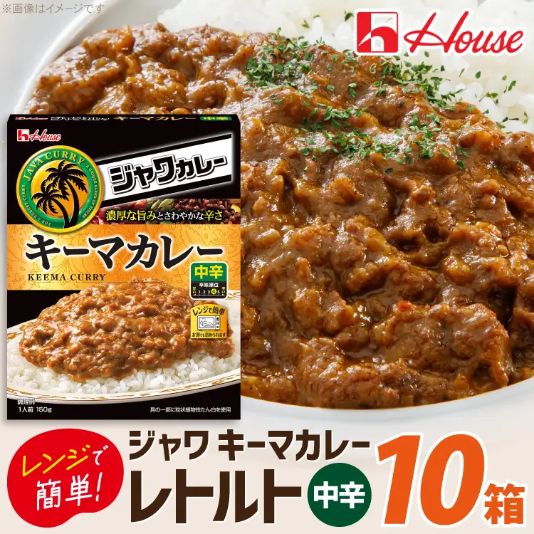 ハウス ジャワカレー キーマカレー 10個 [翔栄通商 愛知県 江南市 ko23btu570019]