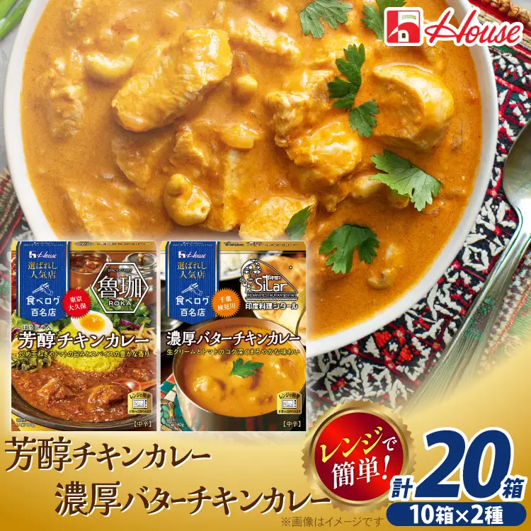 選ばれし人気店 芳醇チキンカレー＆濃厚バターチキンカレー 各10個 計20個 [翔栄通商 愛知県 江南市 ko23btu570046]