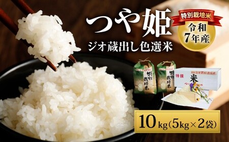 036-1253x3 ジオ蔵出し色選米 特別栽培米 10kg (5kg×2袋) 令和7年産 大分県 豊後大野市産 つや姫 米 精米