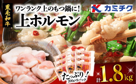 ワンランク上の もつ鍋 に！ 上ホルモン 1.8kg（200g×9パック） K002-004_03 ホルモン お肉 牛肉