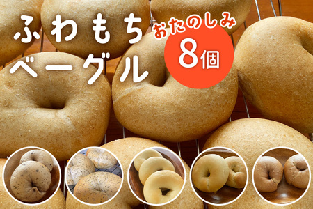 [ふわもちベーグル] 8個 店主おまかせ 内容はおたのしみ [1661]