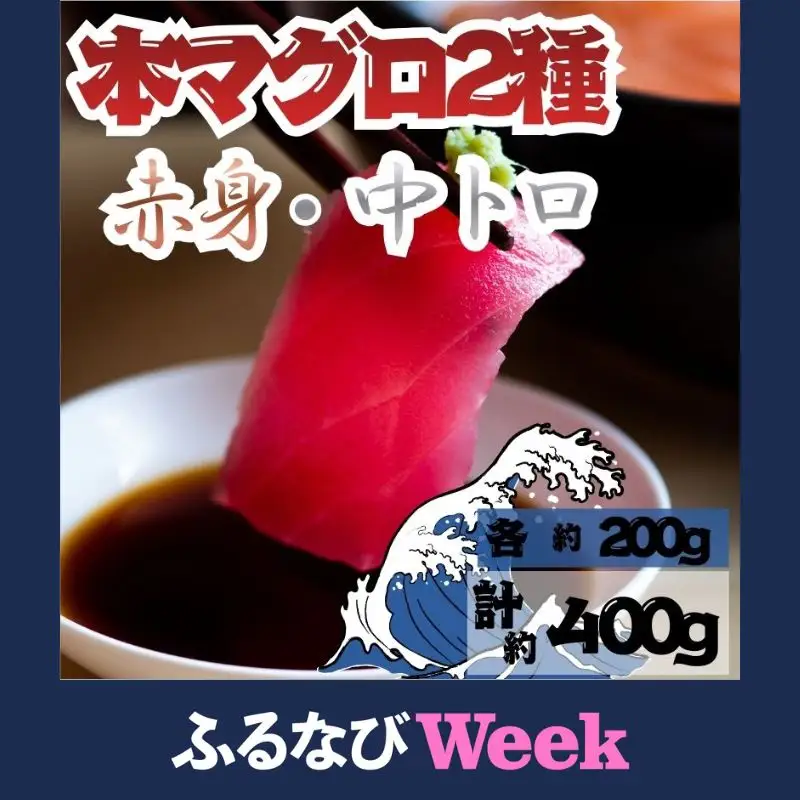  【ふるなびWEEK対象】【出荷時期：7月上旬～】本マグロ 赤身 中トロ 各1柵 セット 国産 本鮪[fu-0027-002]