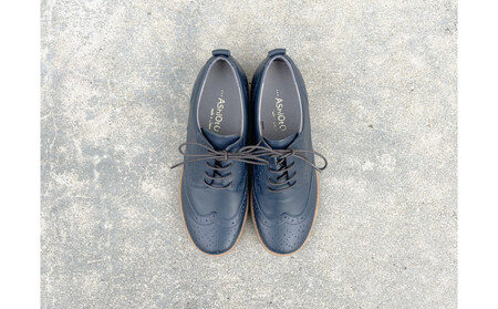 軽量メダリオンシューズ　【ネイビー / サイズ　23.0センチ】