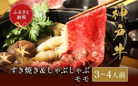 【和牛セレブ】神戸牛 すき焼き ＆ しゃぶしゃぶ セット（ モモ ）約500g 牛肉 肉 牛 神戸ビーフ 冷凍 にく ニク
