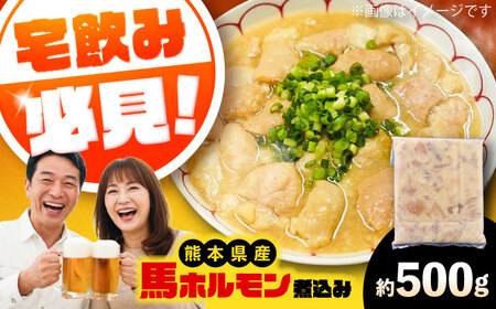 純国産馬 馬ホルモン煮込み 約500g / 馬肉 ホルモン 煮込み 熊本県 菊陽町【株式会社古閑ファーム】[BHDF019]