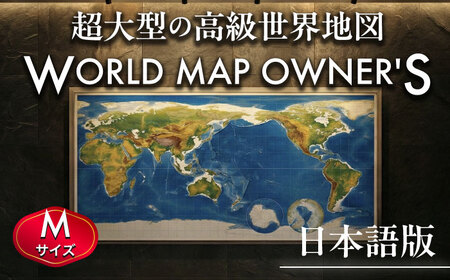 日本語版 大型世界地図『WORLD MAP OWNER'S』アルミフレーム Mサイズ 世界地図 インテリア 大型 オフィス【株式会社ダイケン】[AYDT001]
