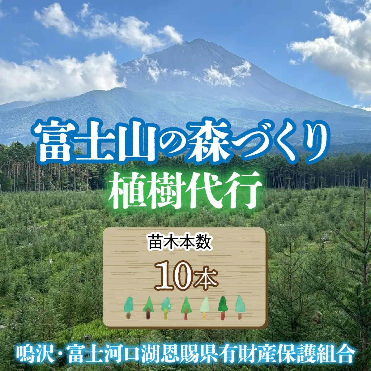 富士山の森づくり植樹代行(10本) NSAP001-c