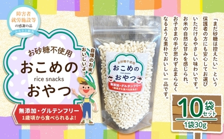 おこめのおやつ 10袋セット おこめ 米 コメ お米 おかし おやつ お菓子 お砂糖不使用 無添加 国産 熊本県産