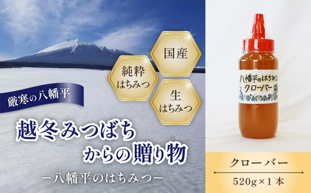 【 国産純粋はちみつ 】 クローバー 蜂蜜 520g × 1本 ／ シロツメクサ しろつめくさ クローバー蜜 くろーばー はちみつ ハチミツ ハチ蜜 ハニー 国産 国内産 日本産 岩手県産 八幡平市産 家庭用 自家用 プレゼント ボトル 長期保存 産地直送 おすすめ【八幡平高橋養蜂】