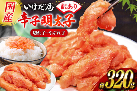 いけだ屋特製 ご家庭用 からし明太子 （切れ子・やぶれ子）1箱  [いけだ屋 福岡県 筑紫野市 5001]