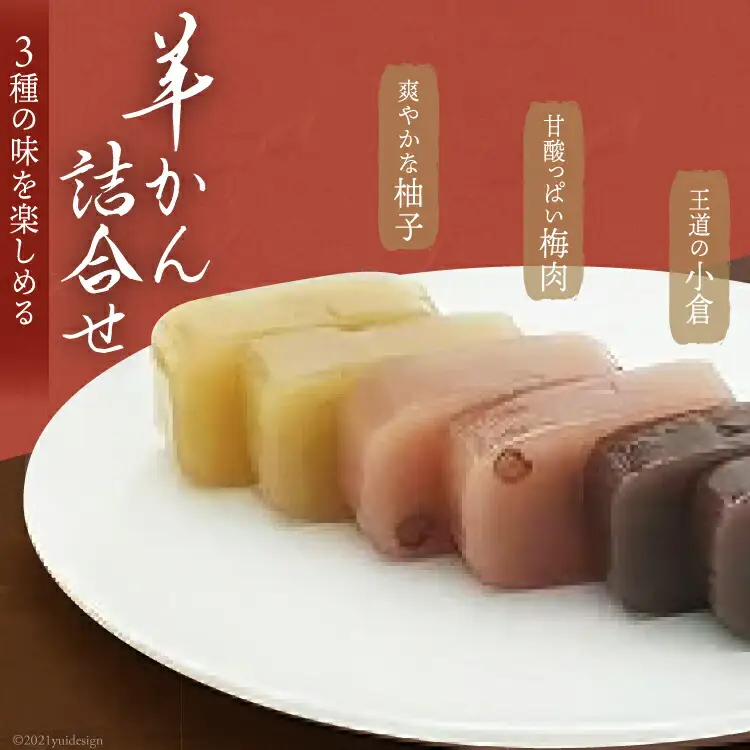 3種の羊羹詰め合わせ [菓子司 梅家 福岡県 筑紫野市 10021]