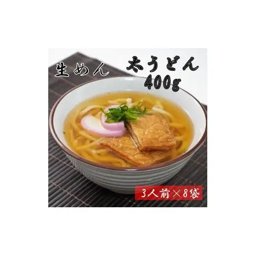 太うどん　生麺400ｇ（3人前）×8袋
