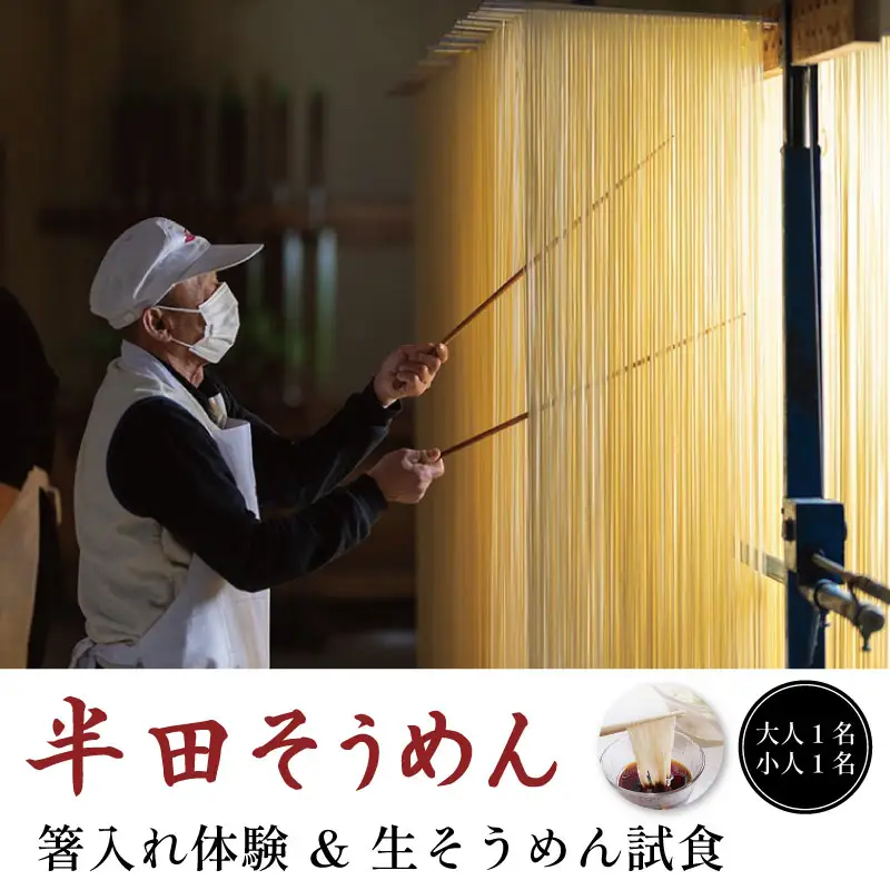 半田そうめん 工場見学 大人1名・小人1名様 チケット 
