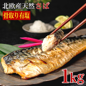 訳あり 有塩さば 骨取り 約1kg さば