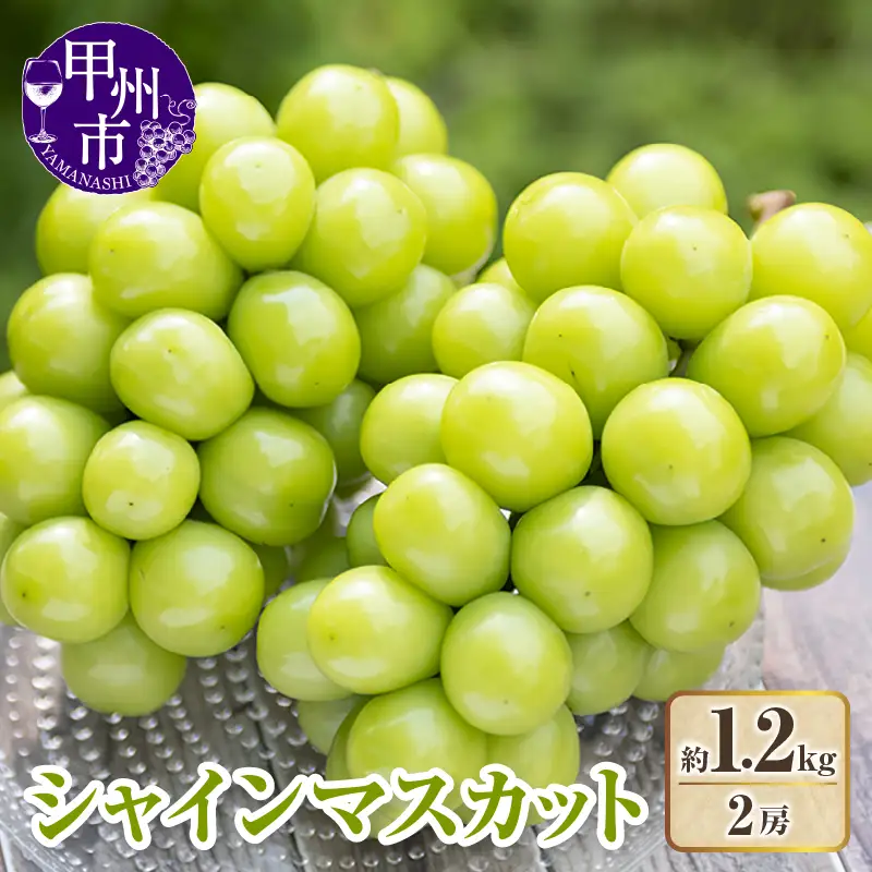 【クール配送】極上！山梨県産シャインマスカット2房（約1.2kg）【2026年発送】（KFT）B13-1813 シャインマスカット フルーツ