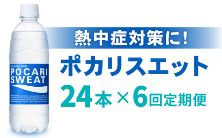 ＜6回定期便＞ ポカリスエット 500ml 1箱（24本）ぽかり 飲料[FBD007]